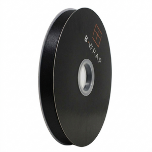Double Sided Satin 16mm X 100mtrs Black