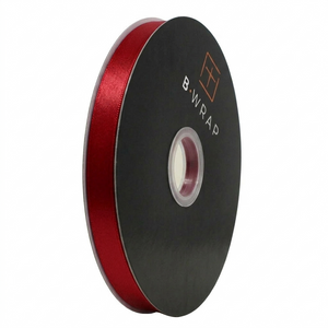Double Sided Satin 16mm X 100mtrs Red