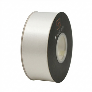 Double Sided Satin 38mm X 30mtrs White