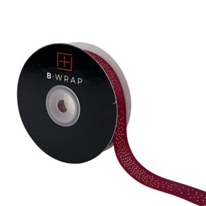 Grosgrain Gold Dots Burgundy