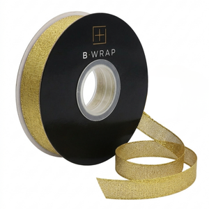 Metallic Tafetta 15mm x 25mtrs Gold