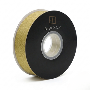 Metallic Tafetta 25mm x 25mtrs Gold