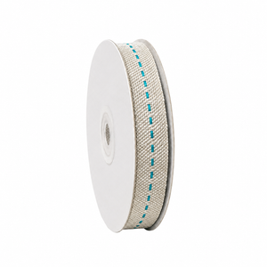 Woven Stitch 15mm X 20mtrs Natural/Blue