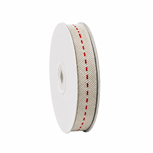 Woven Stitch 15mm X 20mtrs Natural/Red