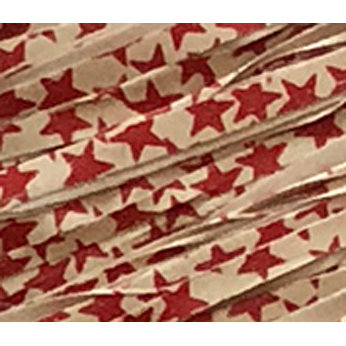 Star Raffia 5mm X 200mtrs Red on Natural