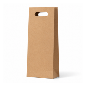 Brown Kraft Die Cut Double Wine Bag
