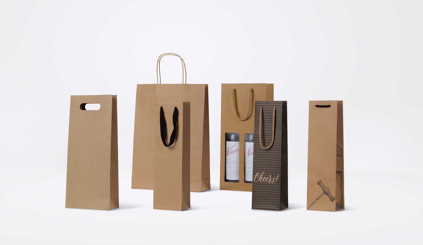 Brown Kraft Wine Bags