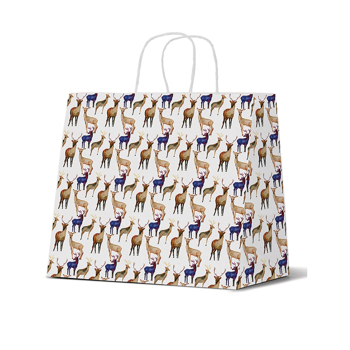 Reindeer on White Wide Gusset Large