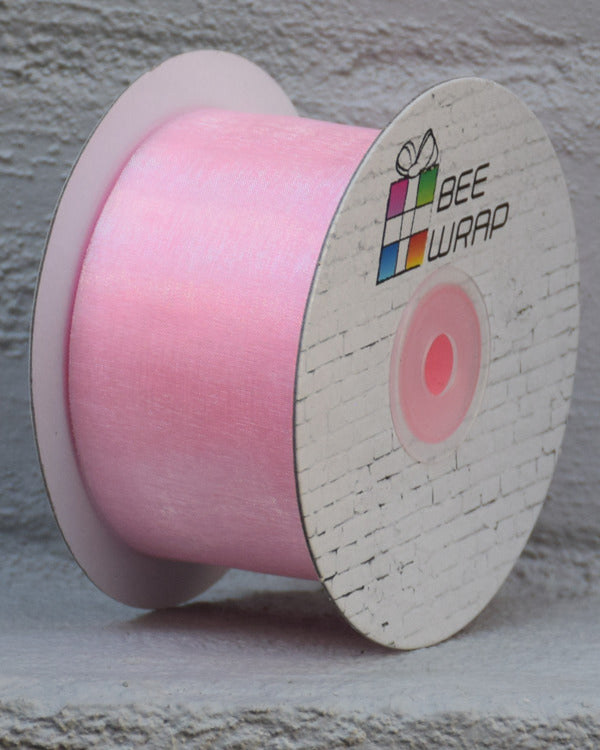 Cut Edge Organza 50mm X 50mtrs Pale Pink