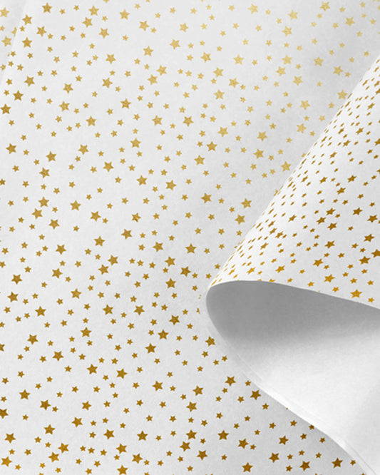 Stars Tissue Paper Gold