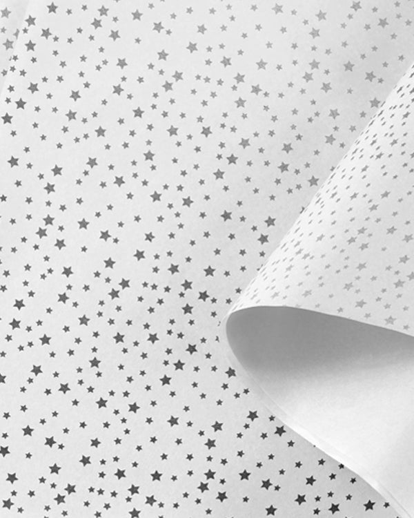 Stars Tissue Paper Silver