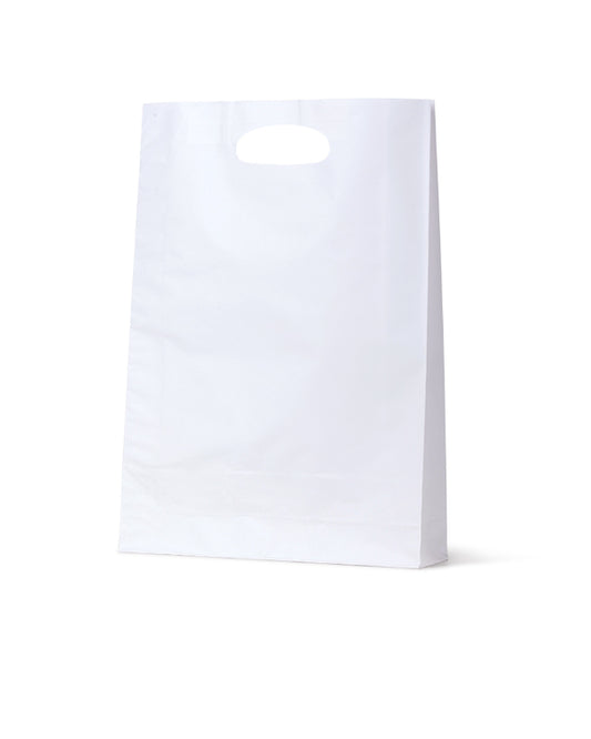 Paper Dcut White Kraft Bag - Midi - 100/Ctn