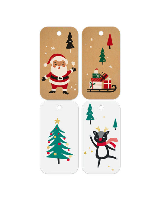 Gift Tags Happy Santa set - 20/pack