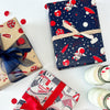 Space Wrap Navy Taupe Red