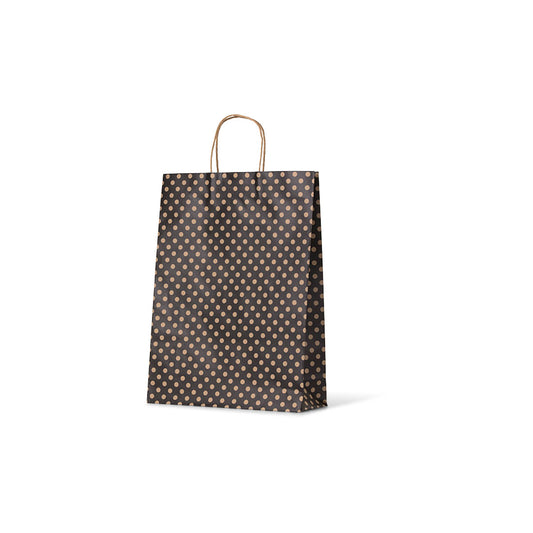 Black Spot Kraft Midi Paper Bag