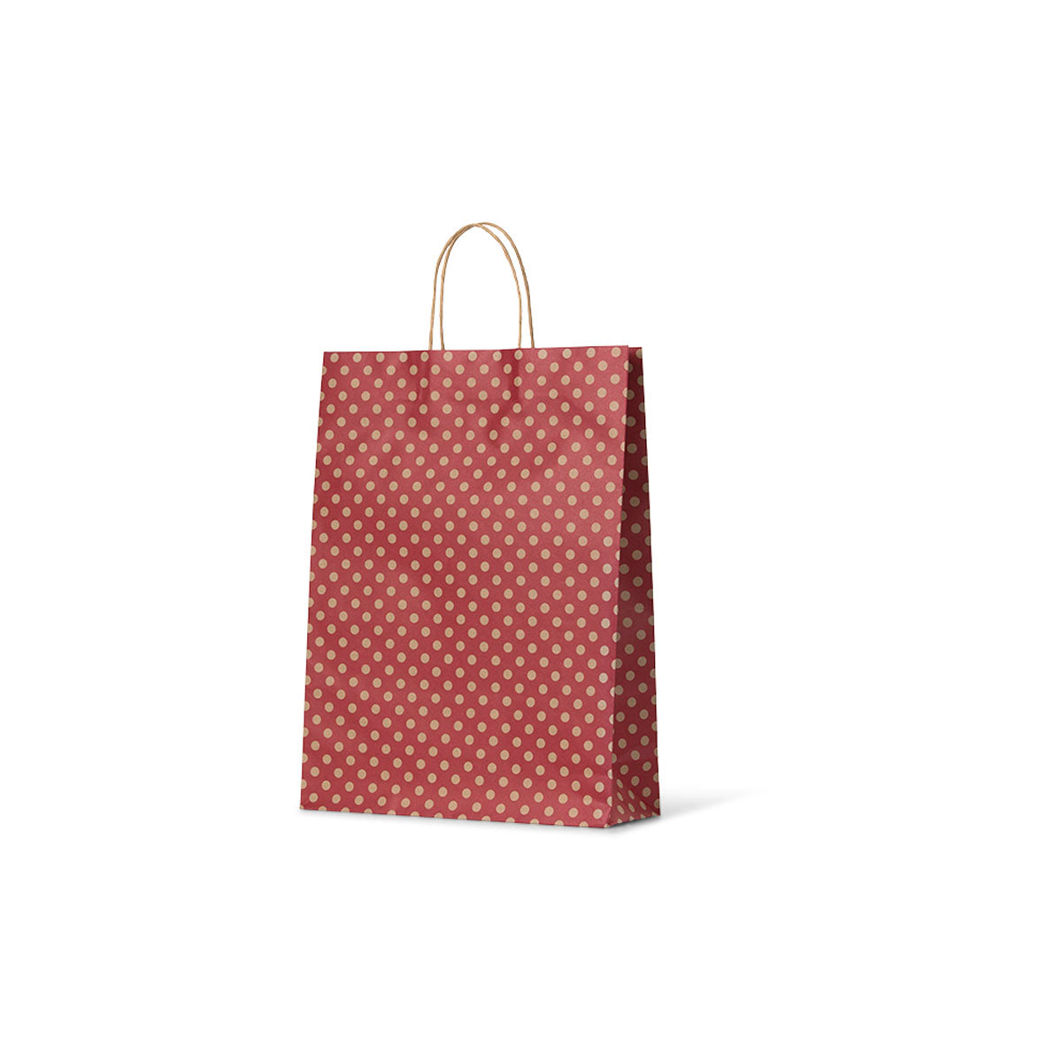 Red Spot Kraft Midi Paper Bag